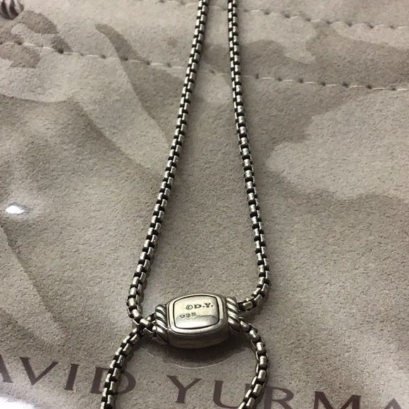 David Yurman Novella Y Neclase Blue Topaz and Pave Diamonds - Picture 16 of 16